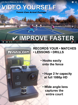 Tennis Cam HD VideoCam and Fence Tennis Camera Mount